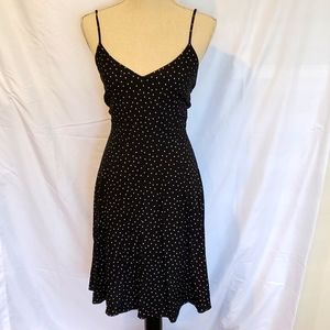 Black polka dot dress